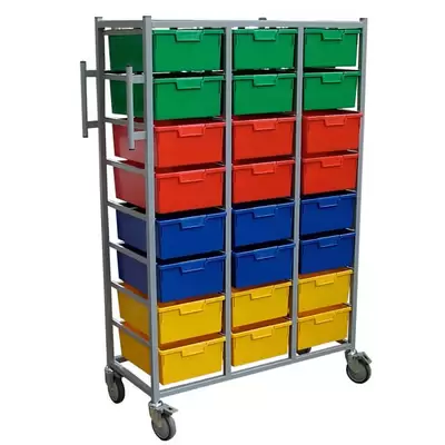 Karri Cart Triple Laundry Trolley 24 Trays