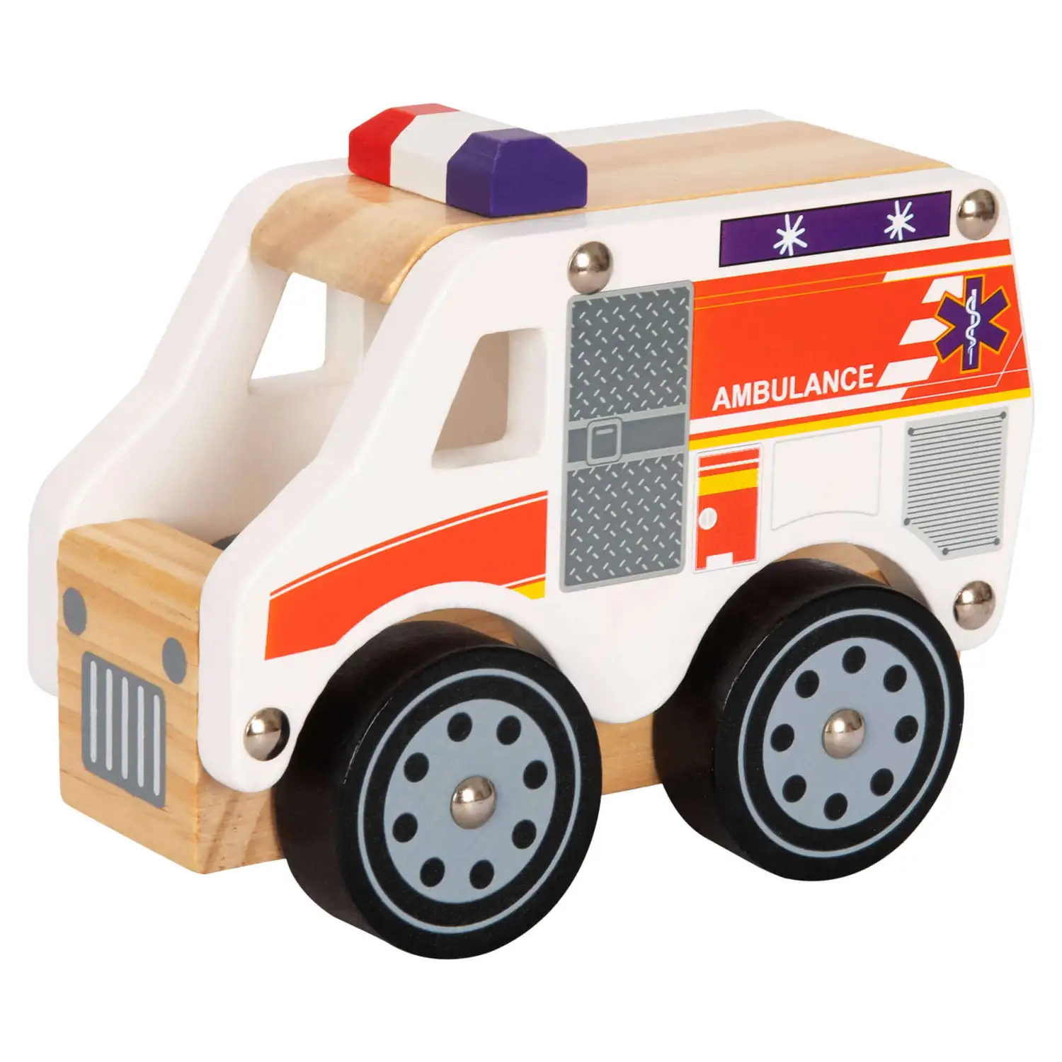 Olly and Oby Wooden Ambulance G2p100