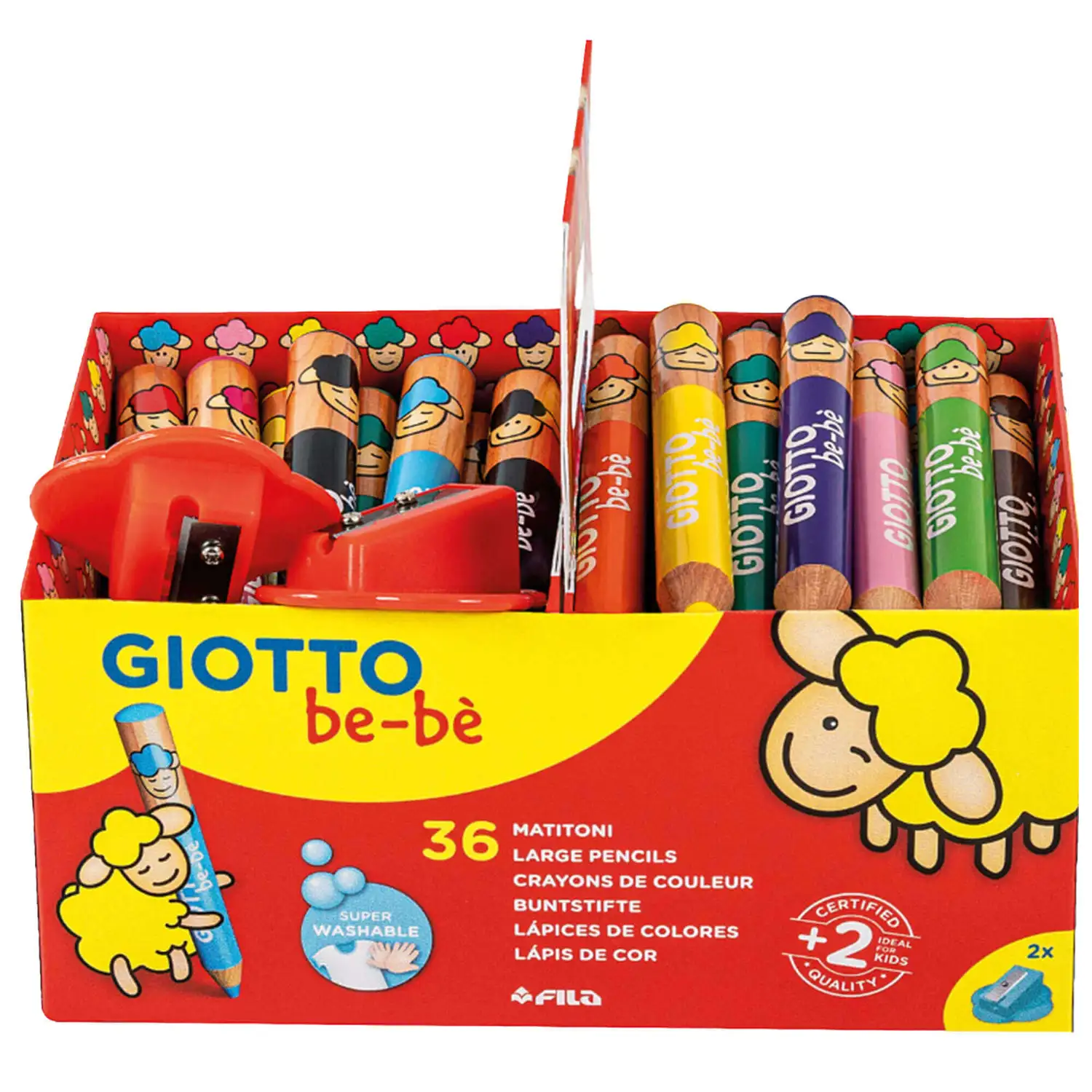 Giotto Be-Be Chunky Colouring Pencils 36 Pack