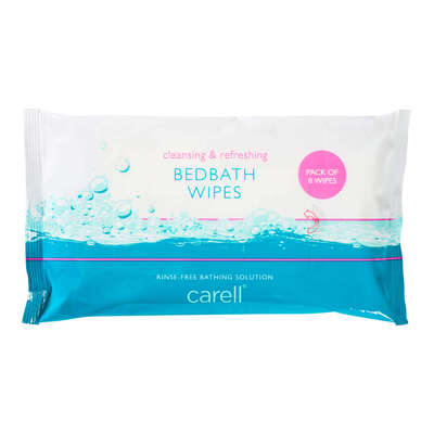 Carell Bed Bath Wipes 8 Pack