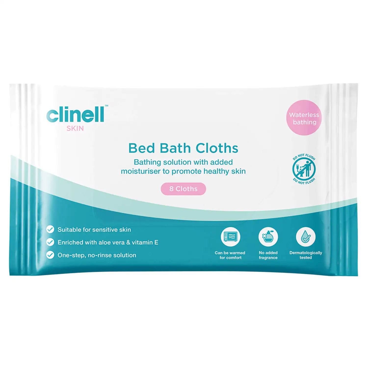 Clinell Bed Bath Wipes 8 Pack