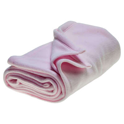 Pram Micro Fleece Blanket Pink 75 x 100cm