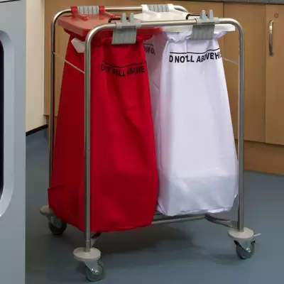 Medi Cart Laundry Trolley Two Bag