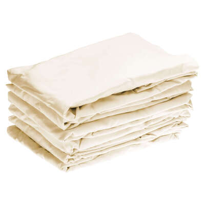 Supreme Polycotton Bedding Set Cream - Type: Single Fitted Sheet 6 Pack