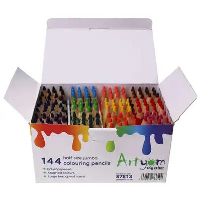 Artyom Half Size Jumbo Colouring Pencils 144 Pack G2p100