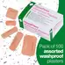 Hypoallergenic Washproof Plasters Assorted 100 Pack
