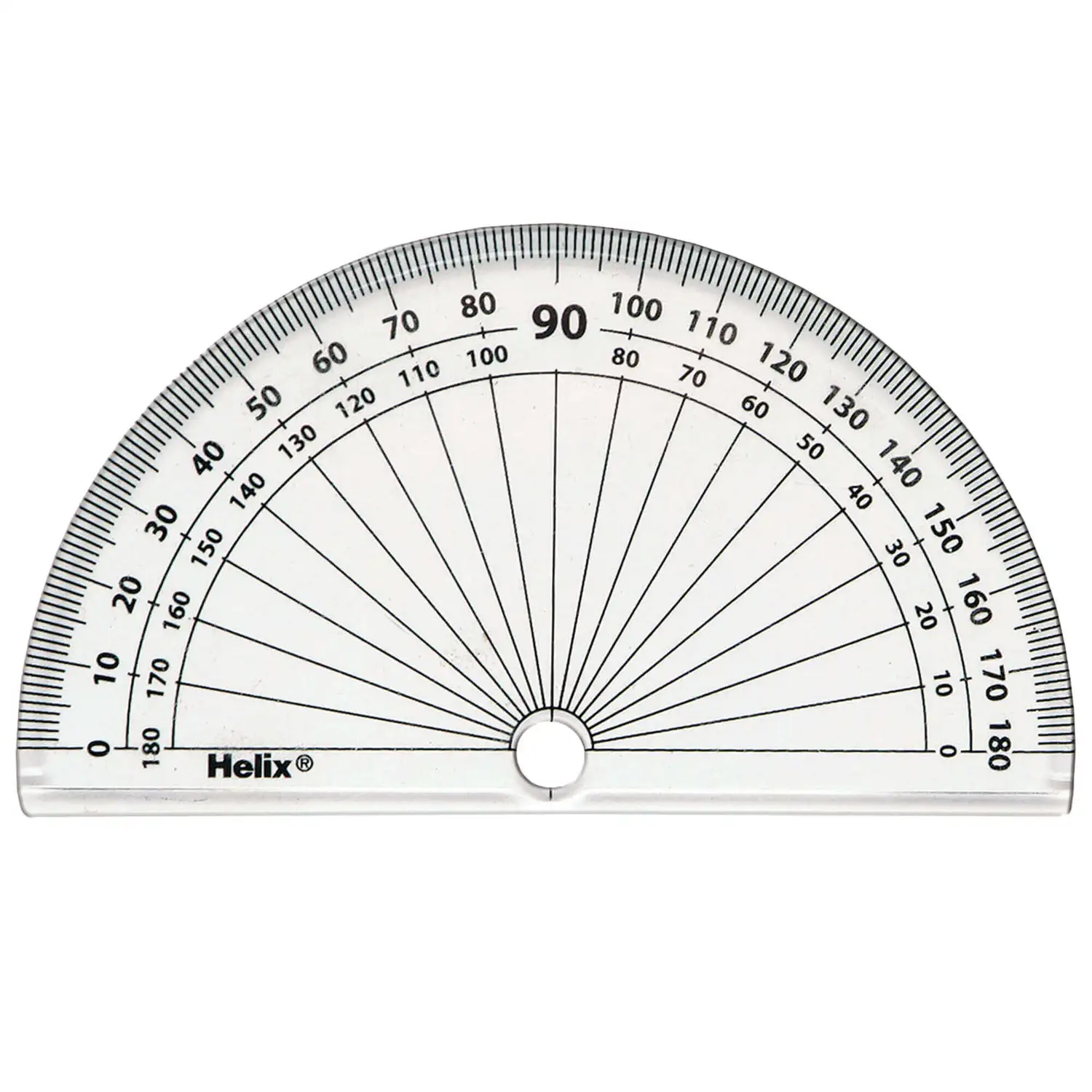 Helix Protractor 180 Degree 10cm 50 Pack