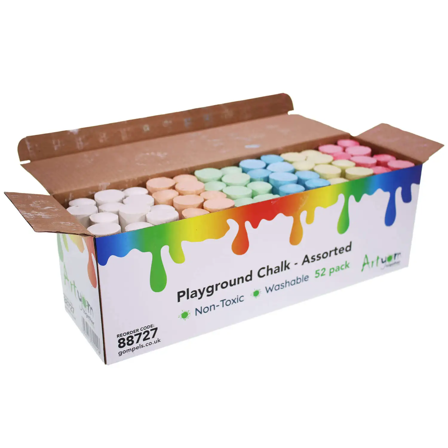 Artyom Playground Chalk Assorted 52 Pack G2p90