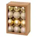 Christmas Tree Baubles Gold 24 Pack