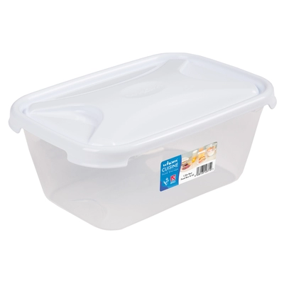 Rectangular Food Storage Box With Lid - Size: 1.2l