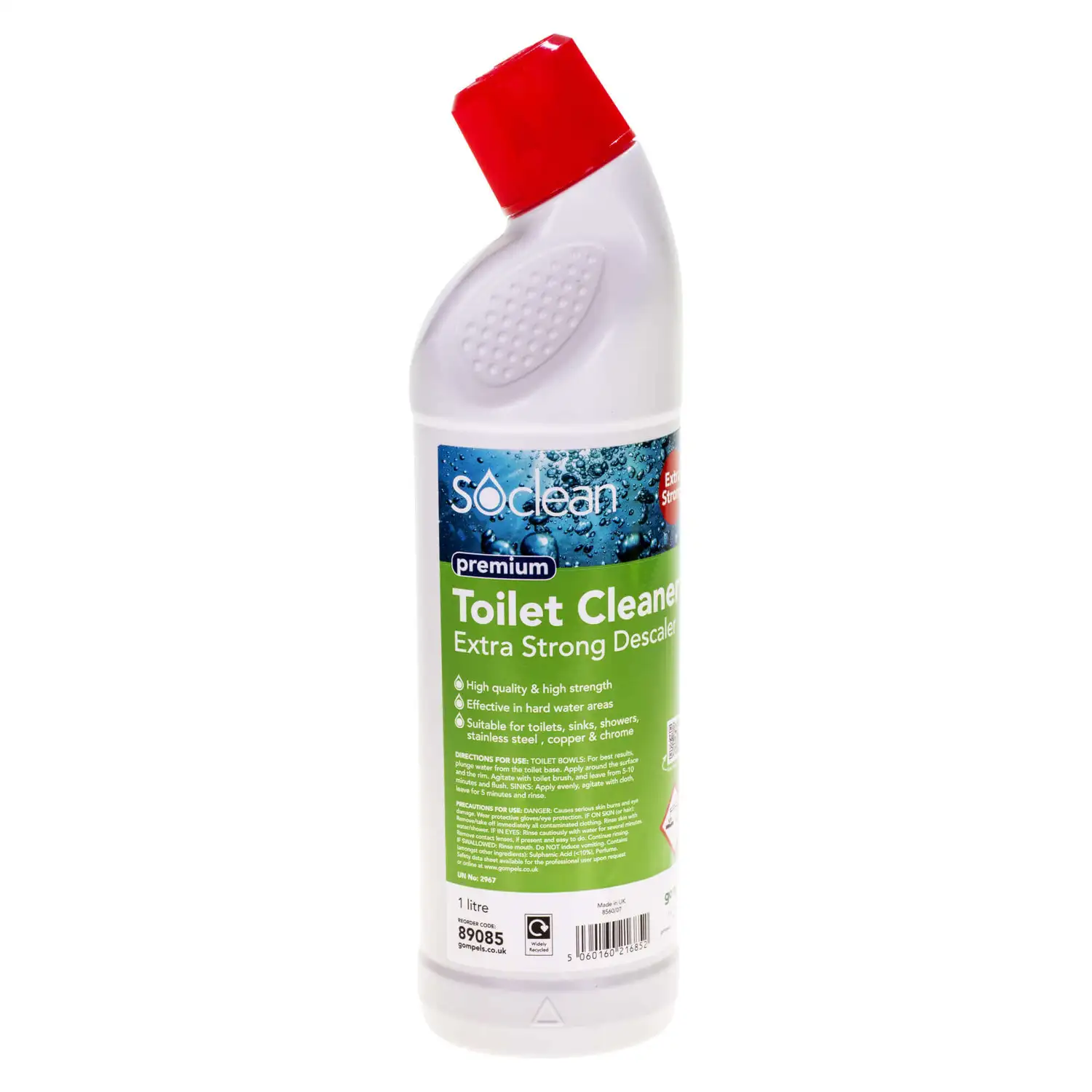 Soclean Extra Strong Toilet Descaler and Cleaner 1 Litre 6 Pack G2p100