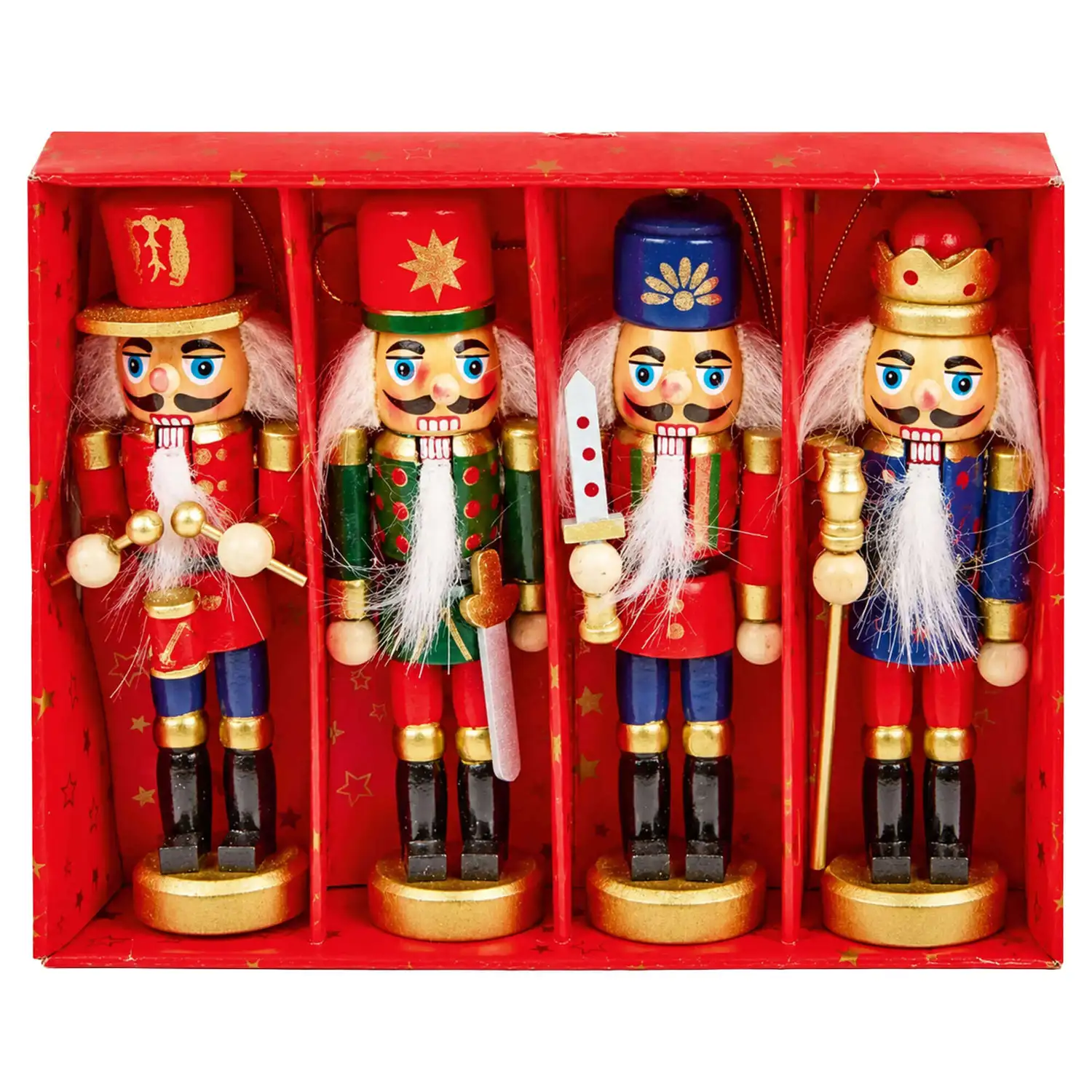 Christmas Tree Nutcrackers 4 Pack