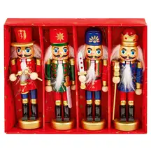 Christmas Tree Nutcrackers 4 Pack