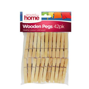 Wooden Clothes Pegs 42pk