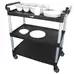 Soclean Clearing Trolley Three Tier Black G2p100