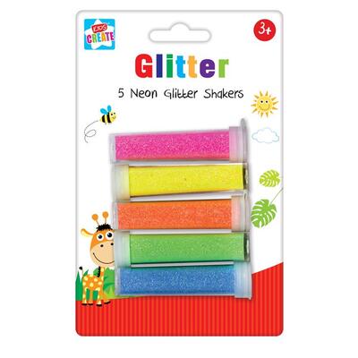 Glitter Shakers Neon Assorted 5 Pack