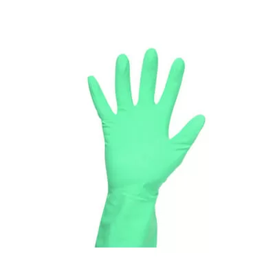 Green Household Rubber Gloves 12 Pack