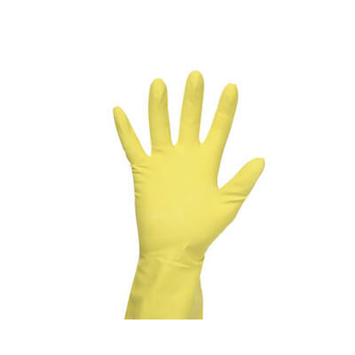 Yellow Household Rubber Gloves 12 Pack