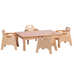 Wooden Rectangular Table and 4 Sturdy Chairs
