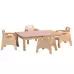 Wooden Rectangular Table and 4 Sturdy Chairs