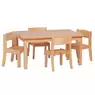 Wooden Rectangular Table and 4 Stacking Chairs