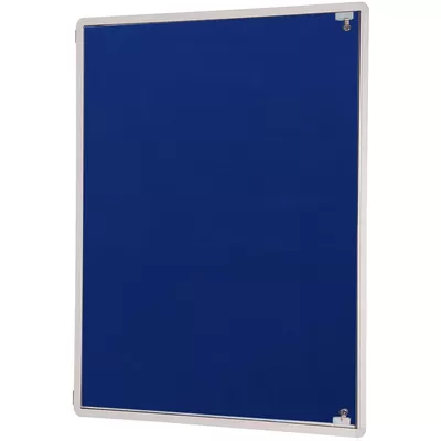 Tamperproof Side Hinged Noticeboard Blue