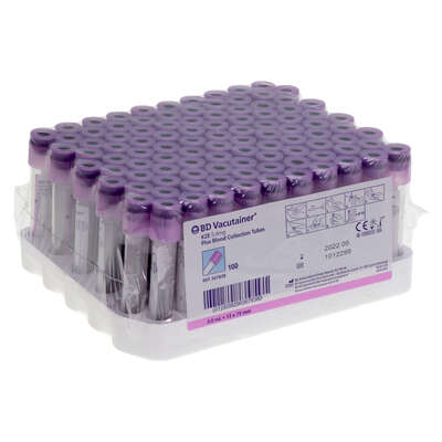 BD Vacutainer Tube Edta 100 Pack