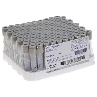 BD Vacutainer Tube Fluoride / Oxalate 100 Pack