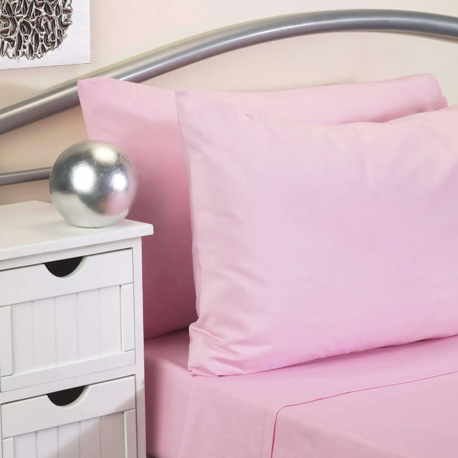 Fire Retardant Bedding Set Pale Pink Gompels Care & Nursery Supply Specialists