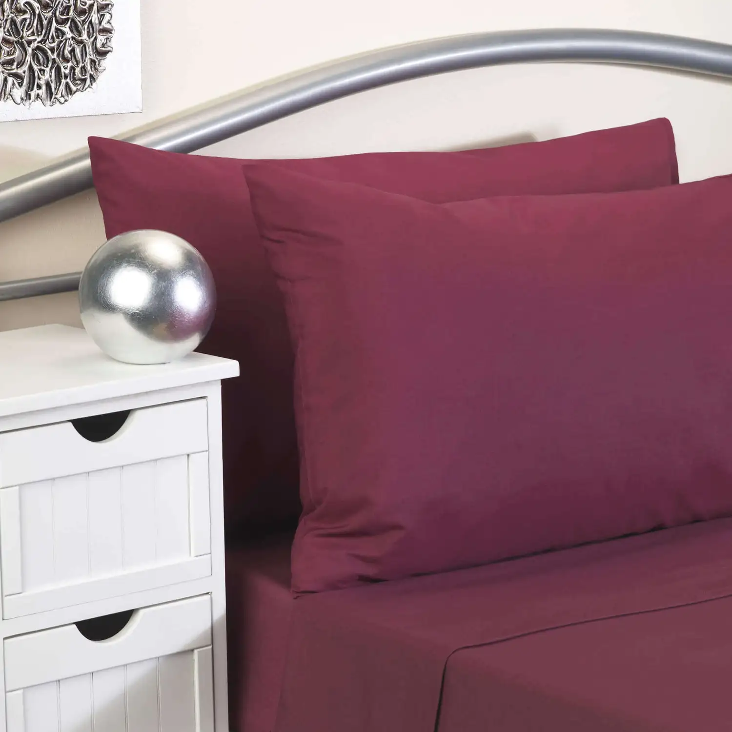 Fire Retardant Bedding Set Burgundy Gompels Care & Nursery Supply Specialists