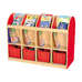 Milan Double Sided Book Storage With Trays