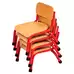 Milan Chair Red 4 Pack