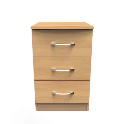 Wessex 3 Drawer Bedside Cabinet