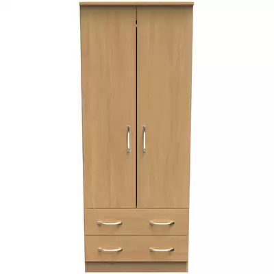 Wessex Double Wardrobe With 2 Drawers and Hanging Rail