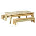Rectangular Table and Bench Set