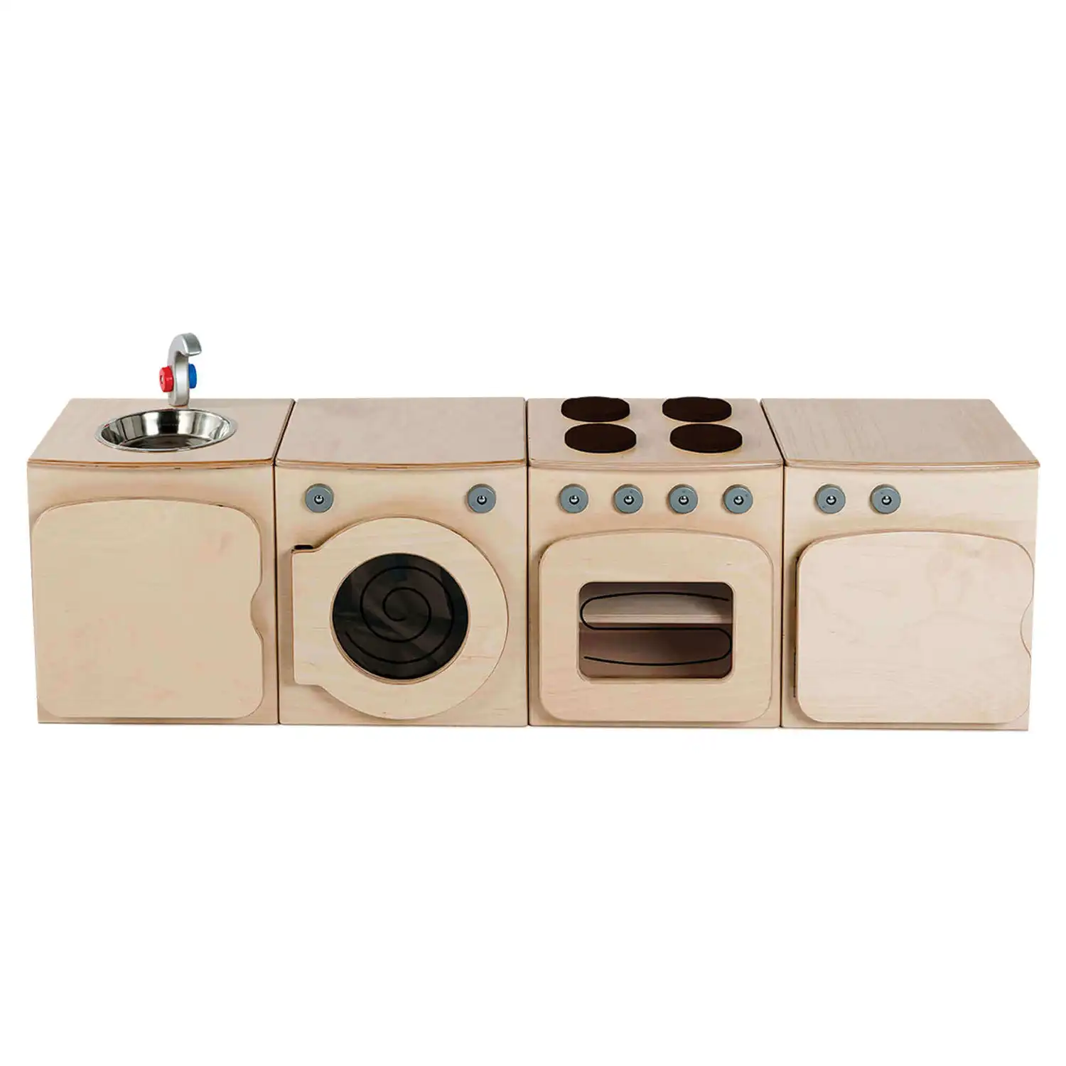 Natural Toddler Kitchen Set of 4