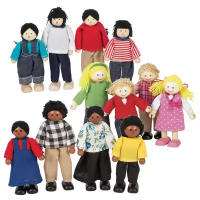 Multicultural Doll Family of 4