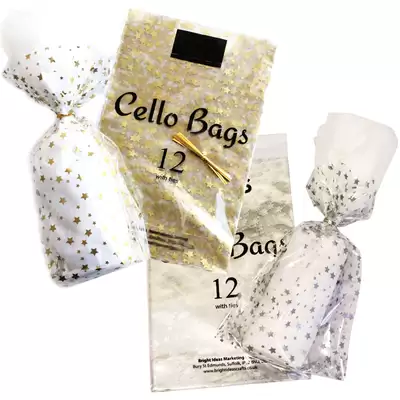Cellophane Bags Stars 12 Pack