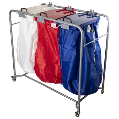 Soclean Laundry Trolley Four Bags With Lids G2p100