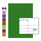 Writy A4 Exercise Book 8mm Ruled With Margin 80 Page 50 Pack