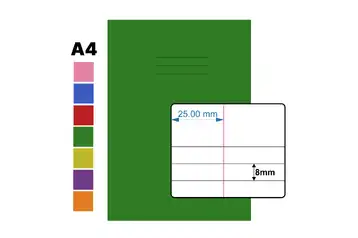 RHINO 8 X 6.5 Exercise Book 48 Page, Yellow, F8/B (Pack Of 100