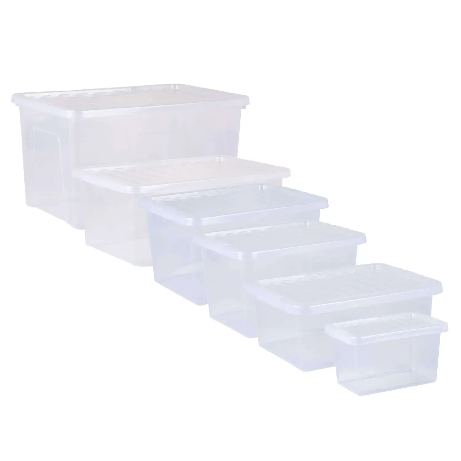 Wham Storage Box and Lid Clear 5 Pack Gompels Care & Nursery Supply