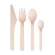 Wooden Cutlery 100 Pack