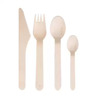 Wooden Cutlery 100 Pack