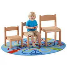 Wooden Stacking Chairs 4 Pack
