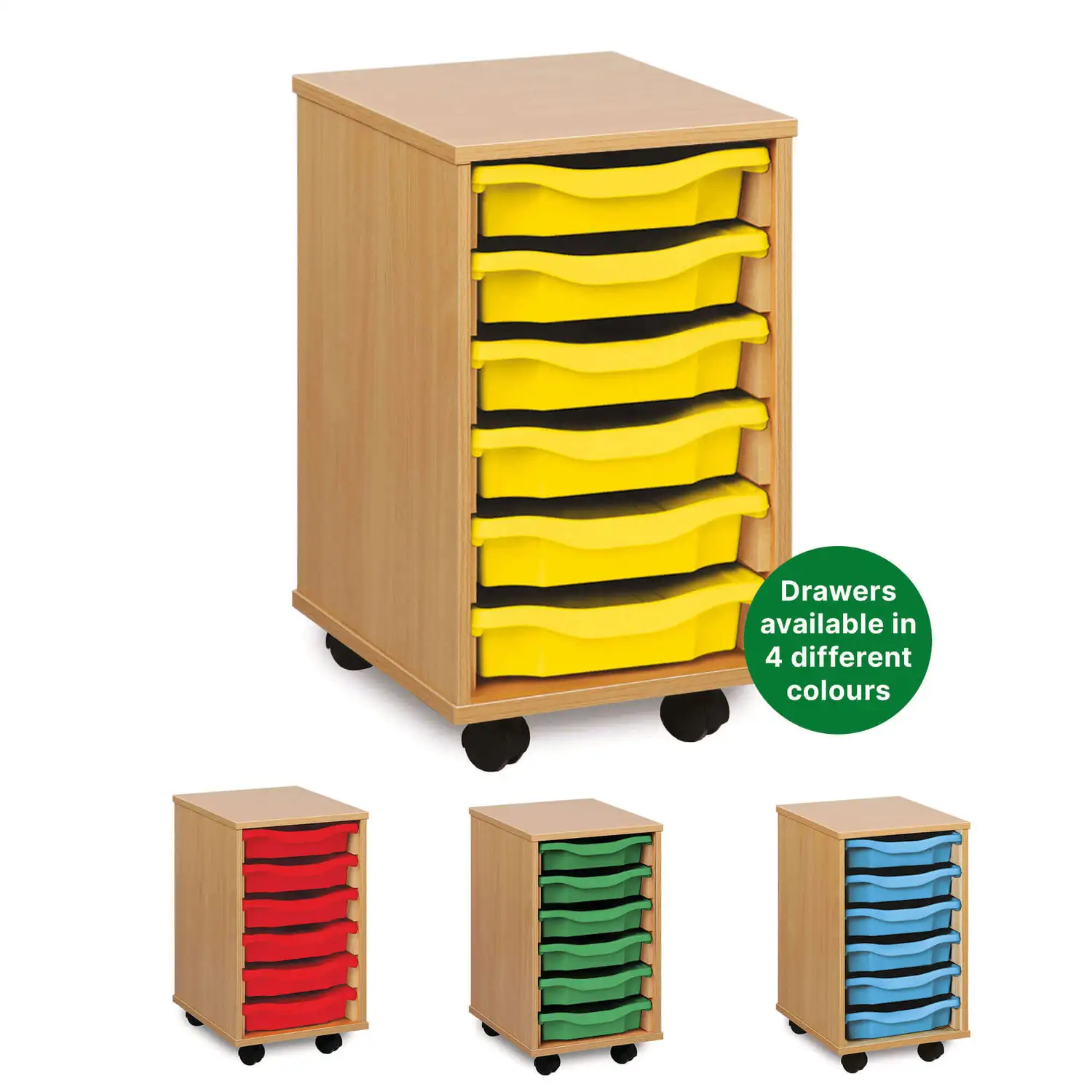 Mobile Drawer Unit With 6 Trays