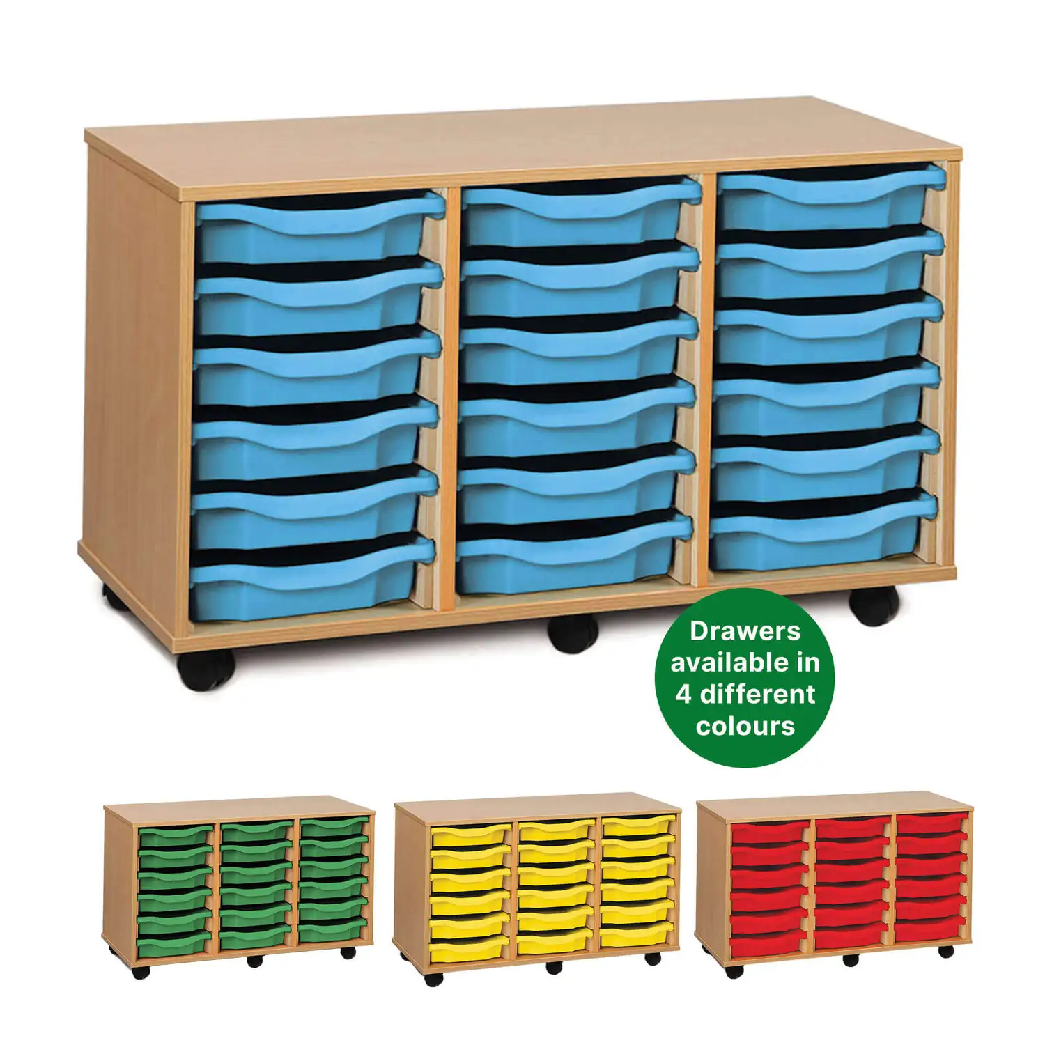 Mobile Drawer Unit With 18 Trays