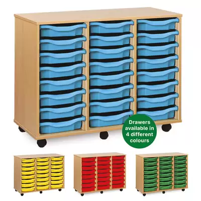 Mobile Drawer Unit With 24 Trays