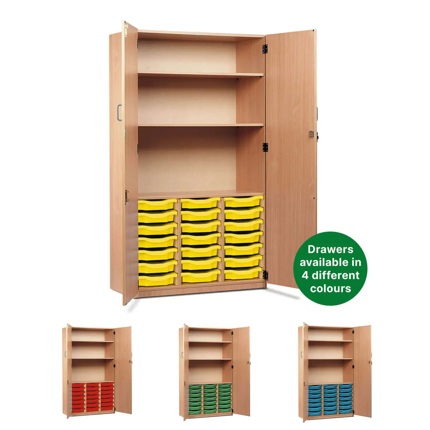 Lockable Storage Cupboard With 21 Drawers