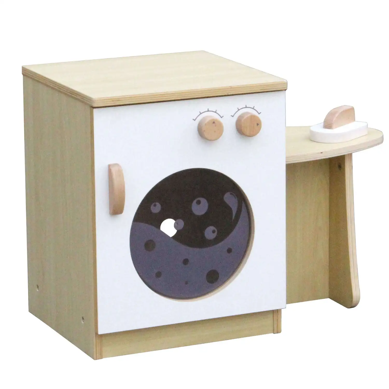 Wooden Washing Machine and Ironing Station
